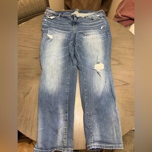 Torrid Blue Distressed Boyfriend Jeans